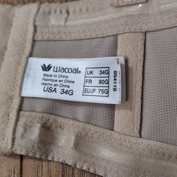Wacoal Strapless Tan Bra 34G - Picture 3 of 3